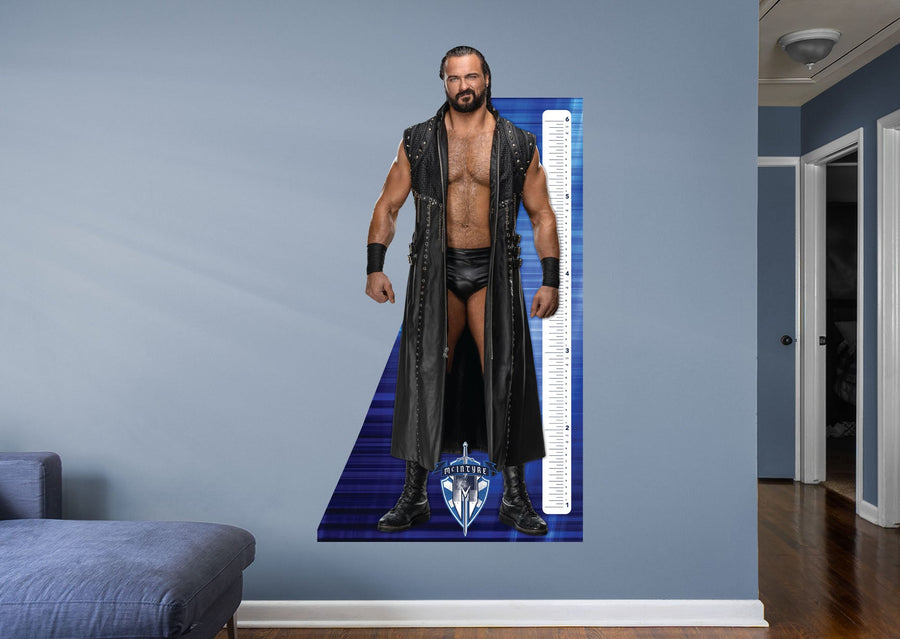 Drew McIntyre - Growth Chart - Official WWE - Reusable Vinyl Wall Decal