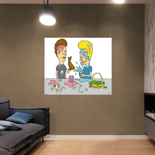 Beavis & Butt-Head: Beavis & Butt-Head Easter Poster - Officially Licensed Paramount Removable Adhesive Decal