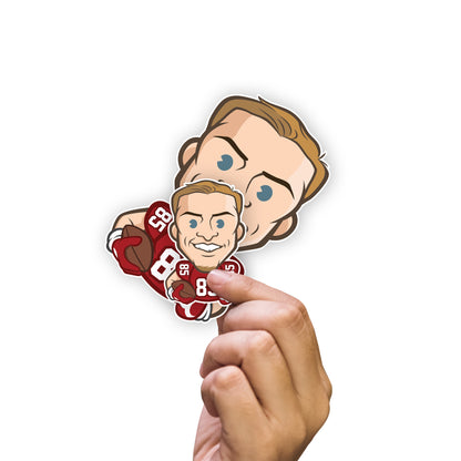 San Francisco 49ers: George Kittle  Emoji Minis        - Officially Licensed NFLPA Removable     Adhesive Decal