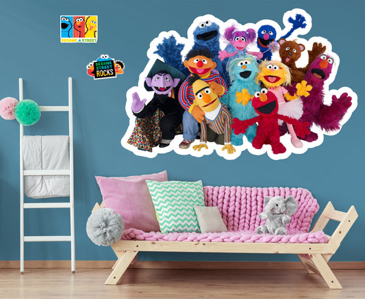 Group TWO        - Officially Licensed Sesame Street Removable     Adhesive Decal