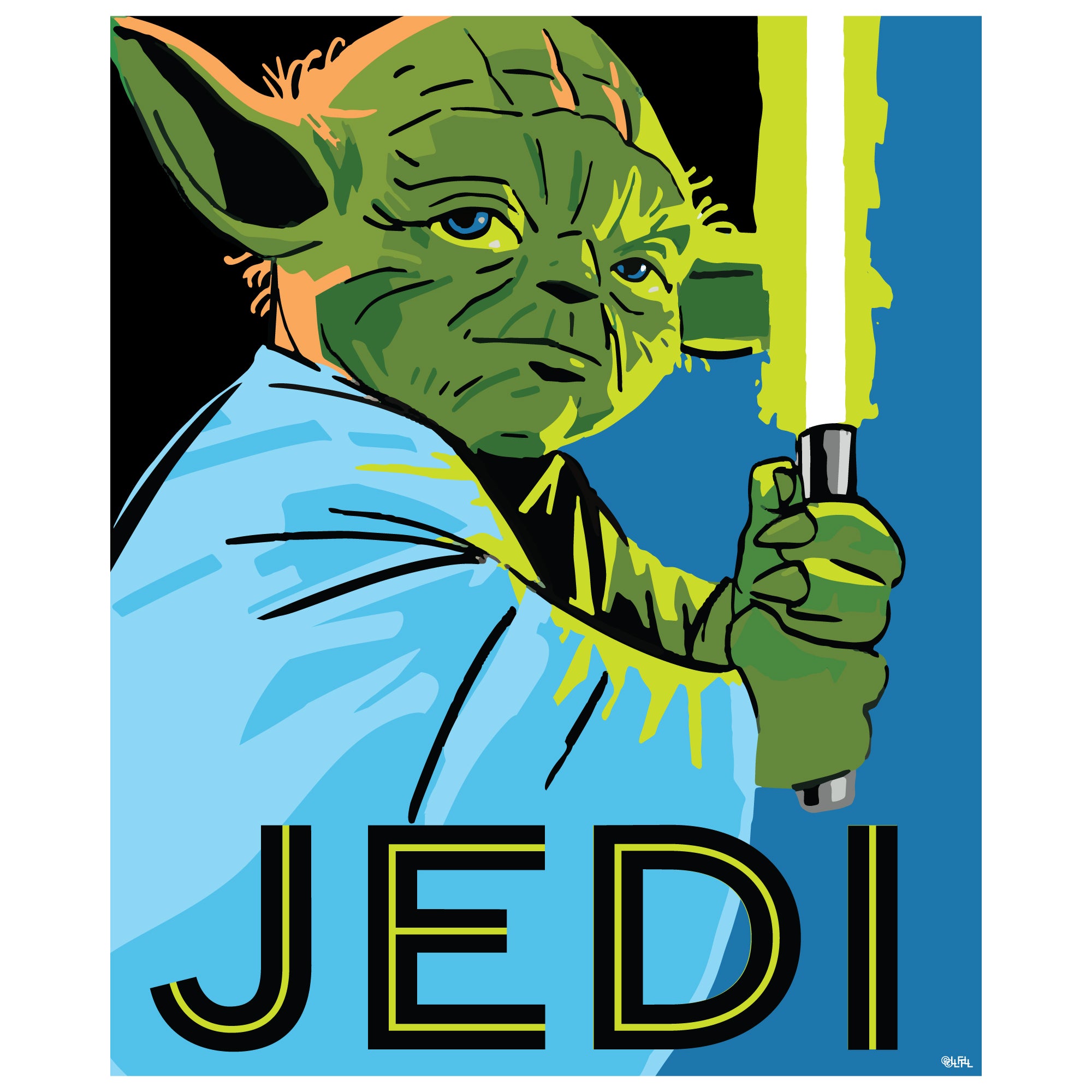 Yoda JEDI Pop Art - Officially Licensed Star Wars Magnetic Decal – Fathead