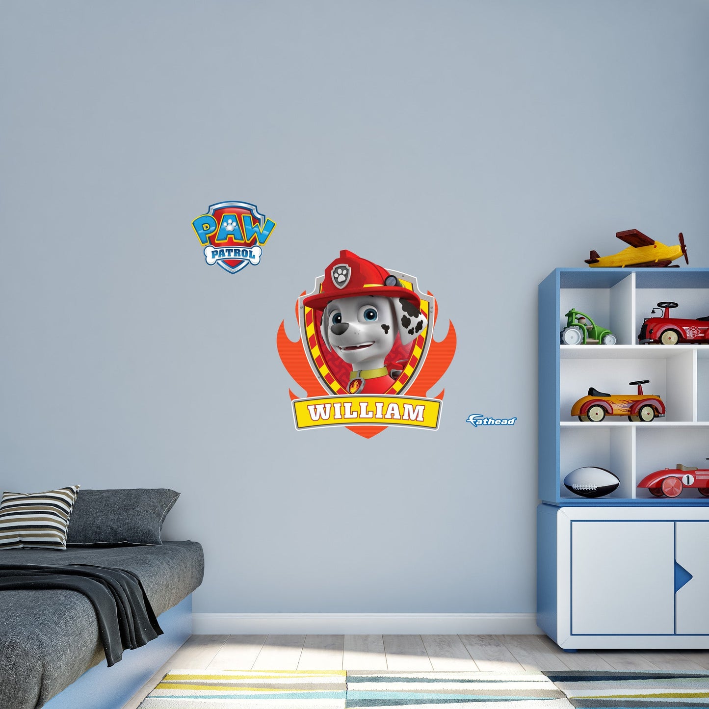 Paw Patrol: Marshall Personalized Name Icon - Officially Licensed Nickelodeon Removable Adhesive Decal