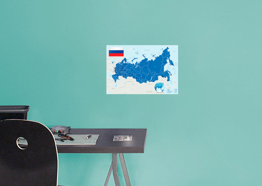 Maps of Europe: Russia Mural        -   Removable Wall   Adhesive Decal
