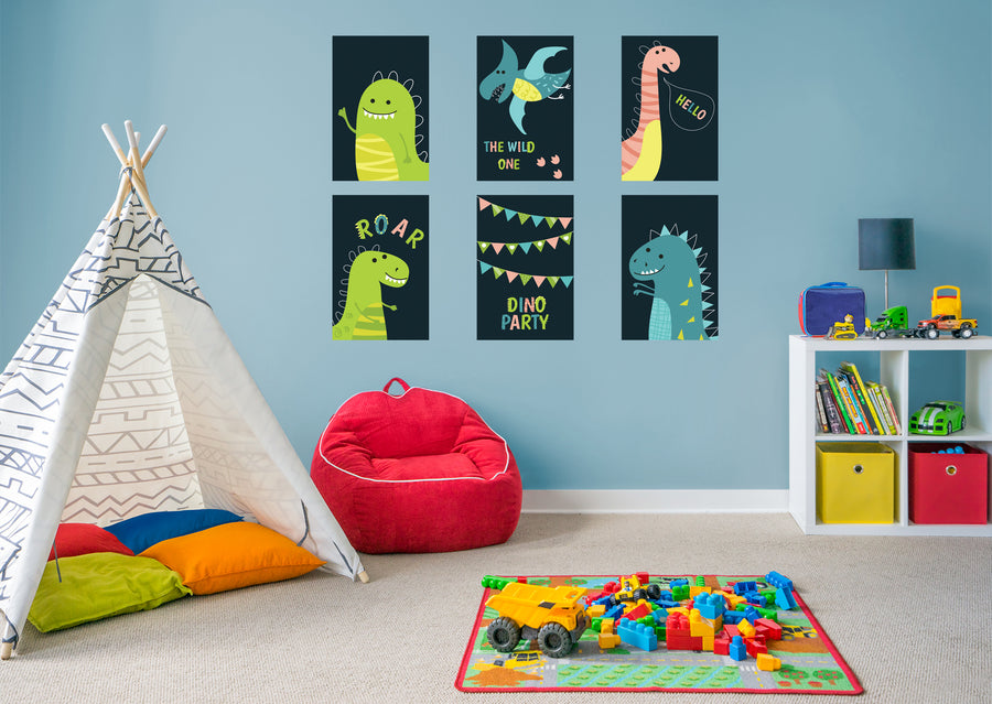 Dinosaur:  The Wild One Collection        -   Removable     Adhesive Decal