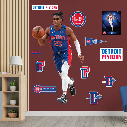 Detroit Pistons: Jaden Ivey         - Officially Licensed NBA Removable     Adhesive Decal