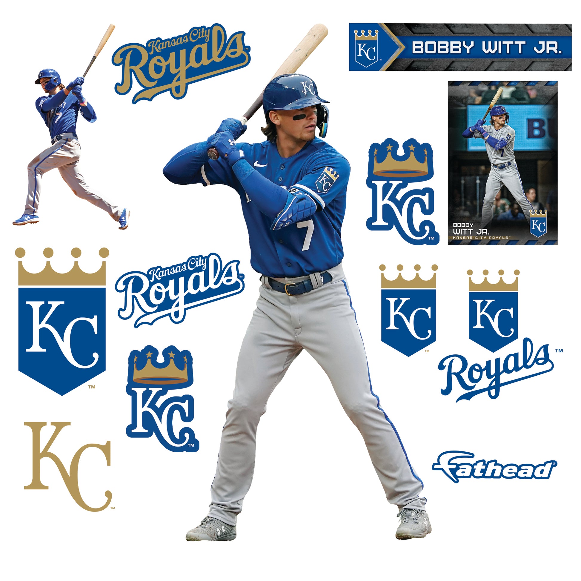 Kansas City Royals: Bobby Witt Jr. 2022 - Officially Licensed MLB Removable  Adhesive Decal