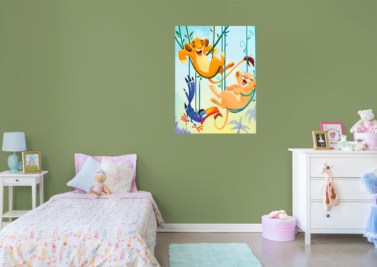 The Lion King:  Hanging Out Mural        - Officially Licensed Disney Removable Wall   Adhesive Decal