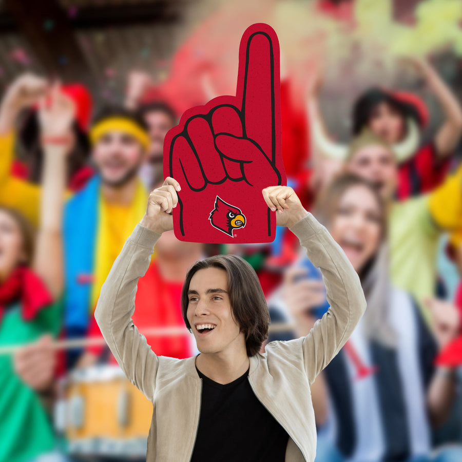 Foam Finger - Big Head - Official NCAA - Louisville Cardinals - Foam Core Cutout