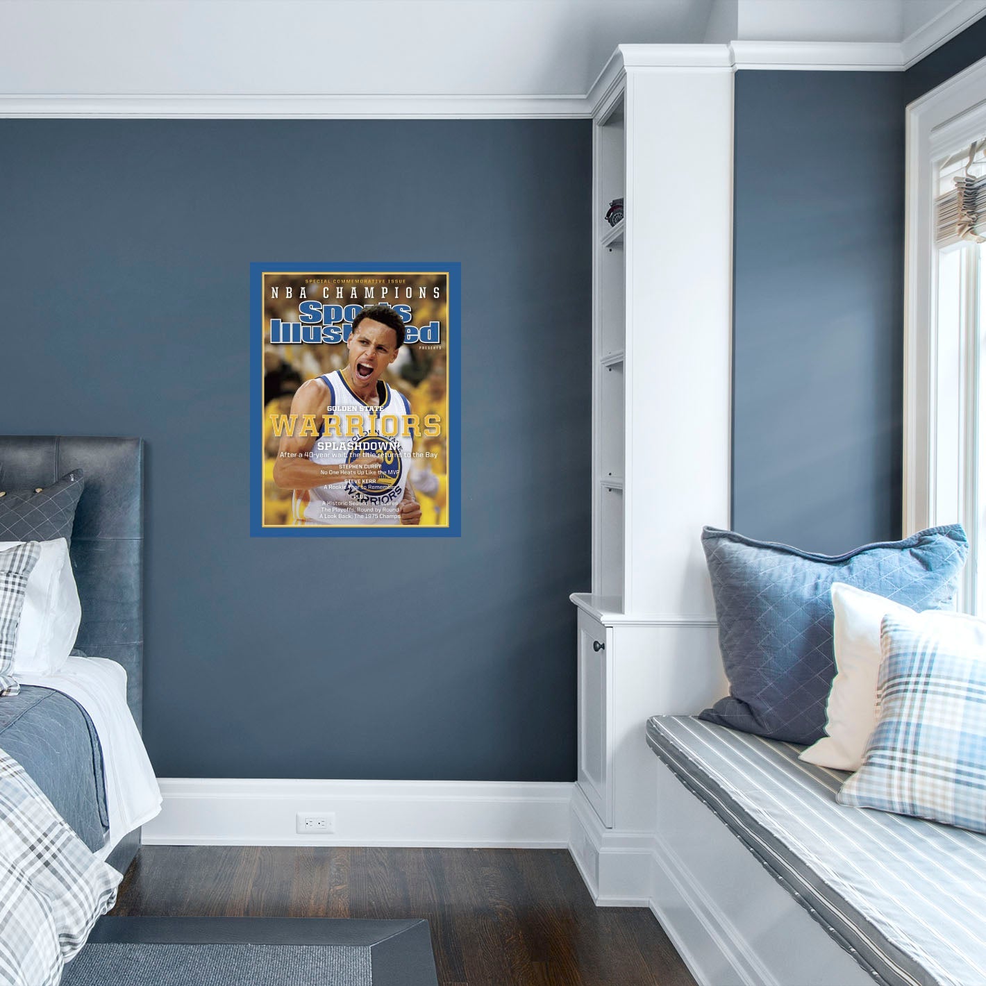 Golden State Warriors: Stephen Curry 2015 NBA Championship Commemorative Issue Sports Illustrated Cover Sports Illustrated Cover - Officially Licensed NBA Removable Adhesive Decal