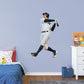 Large Athlete + 2 Decals (11"W x 17"H) Hit a home run with Bleacher Creatures and other fans of the Yankees’ navy and white pinstripes with this officially licensed MBL wall decal featuring outfielder Aaron Judge. Easy to apply and remove, this high-quality decal displays the full frame of the former Fresno State Bulldog and the American League’s 2017 Rookie of the Year.