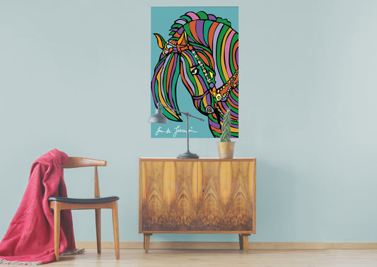 Dream Big Art:  Color Horse Mural        - Officially Licensed Juan de Lascurain Removable Wall   Adhesive Decal