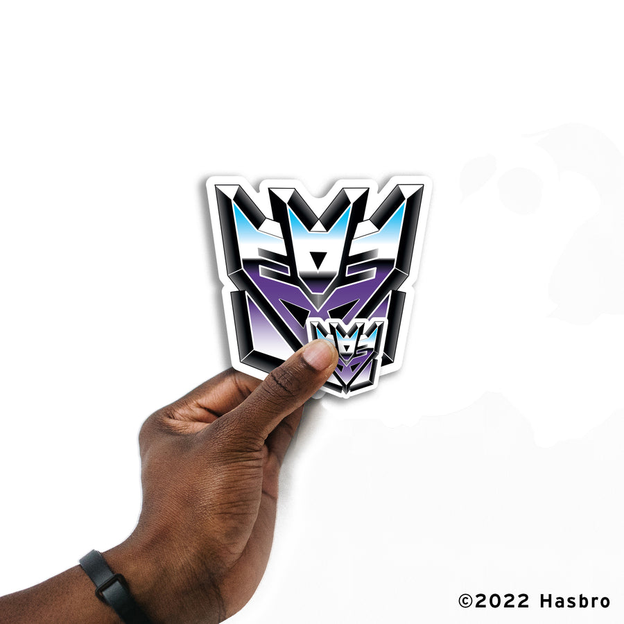 Transformers Classic - 5 Logo Minis (Mixed Sizes) - Official Hasbro - Decepticons - Reusable Vinyl Decals