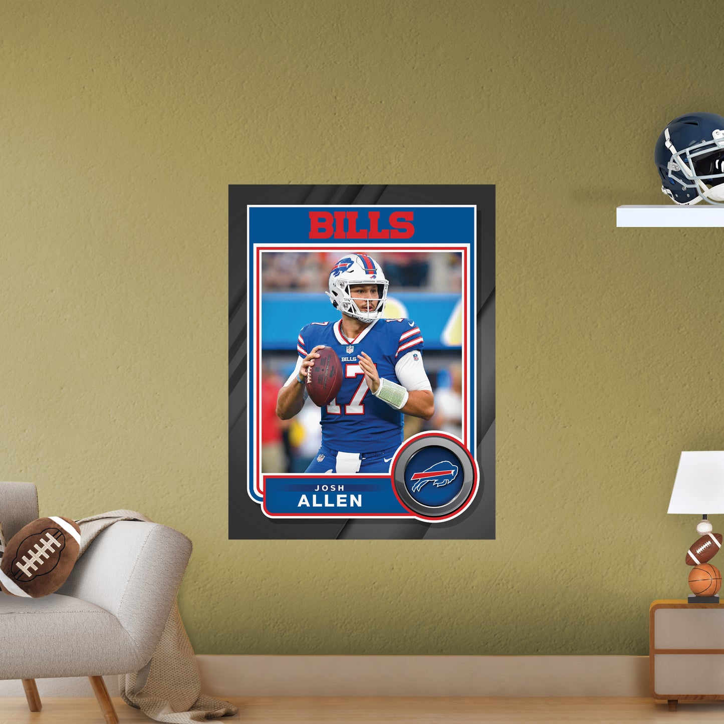 Buffalo Bills: Josh Allen Poster - Officially Licensed NFL Removable Adhesive Decal