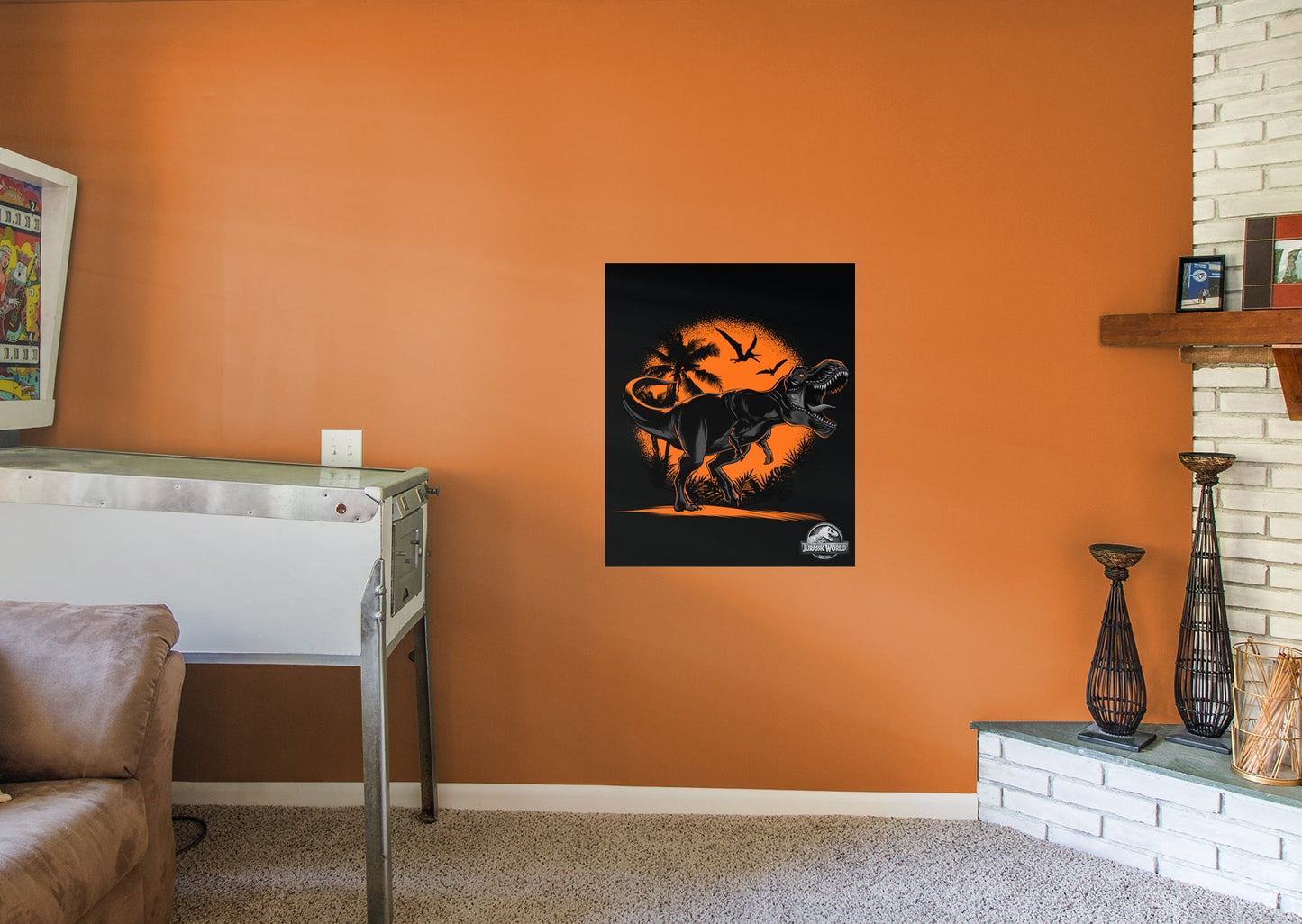 Jurassic World:  T- Rex Halloween Mural        - Officially Licensed NBC Universal Removable Wall   Adhesive Decal