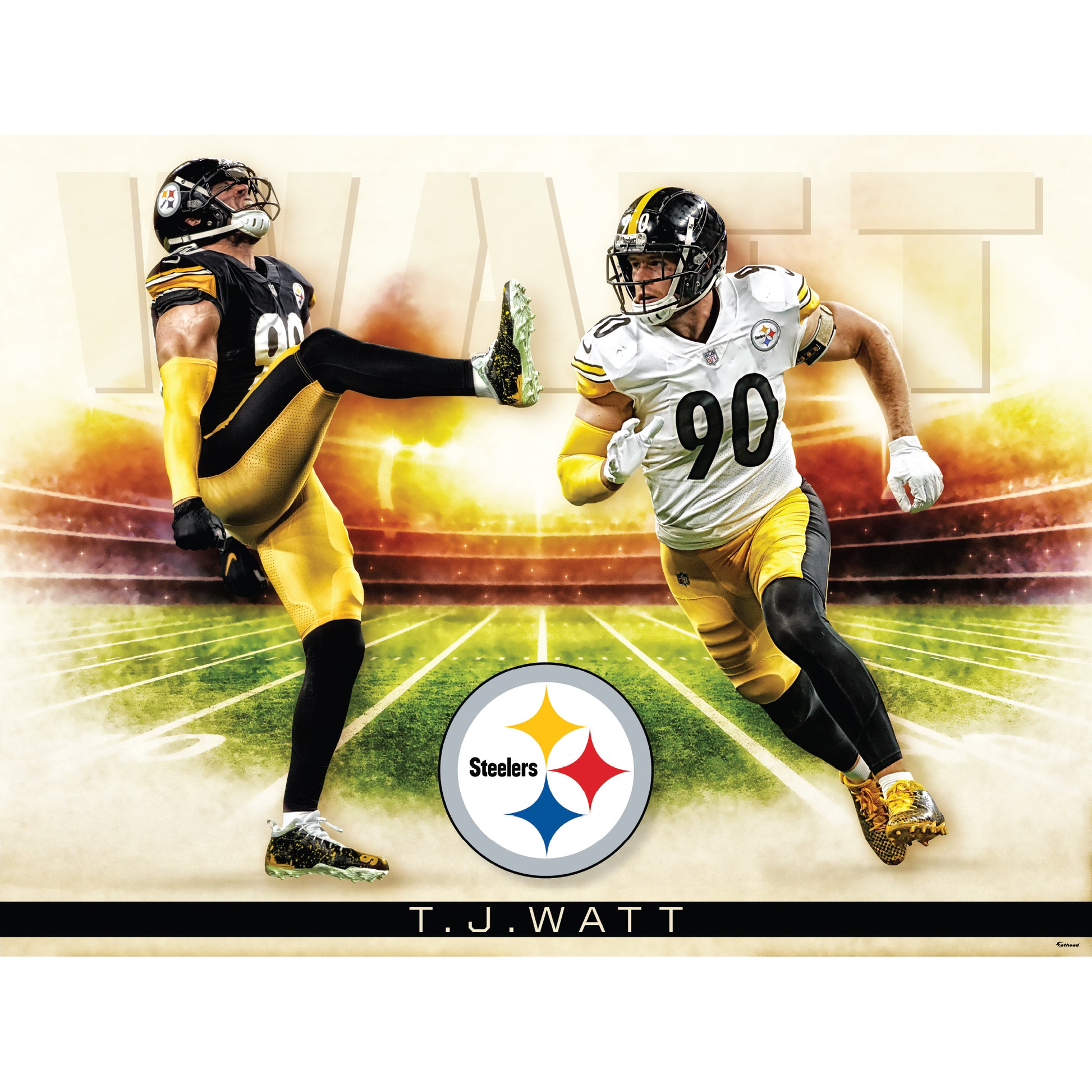 Pittsburgh Steelers: T.J. Watt Icon Poster - Officially Licensed NFL R –  Fathead