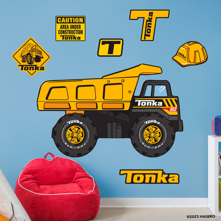 Mighty Dump Truck - RealBig Classic Collection - Official Hasbro - Reusable Vinyl Wall Decals