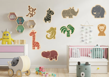 Jungle:  Animals Collection        -   Removable Wall   Adhesive Decal