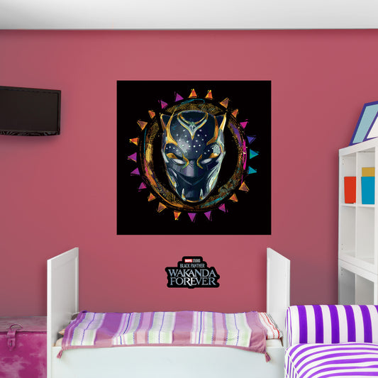 Black Panther Wakanda Forever: Black Panther Watercolor Poster        - Officially Licensed Marvel Removable     Adhesive Decal