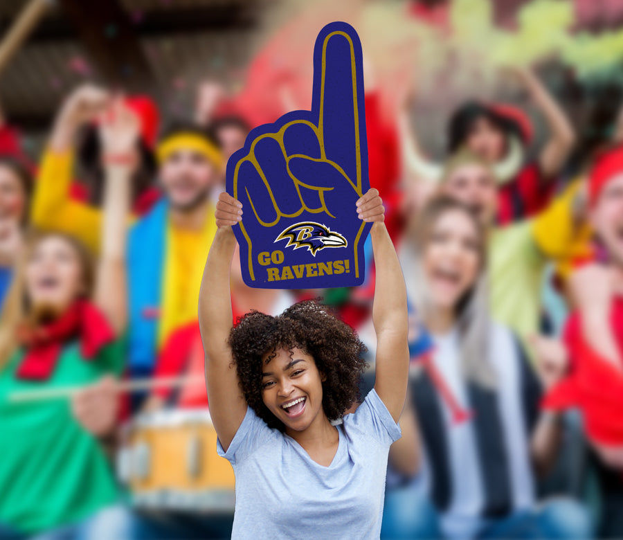 Foam Finger - Big Head - Official NFL - Baltimore Ravens - Foam Core Cutout