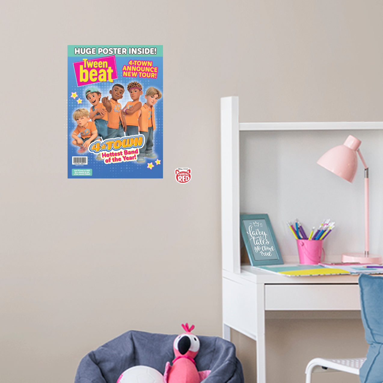 Turning Red: 4-Town Tween Beat Magazine Poster - Officially Licensed Disney Removable Adhesive Decal