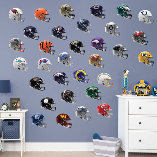Helmet Collection - Officially Licensed NFL Removable Adhesive Decal
