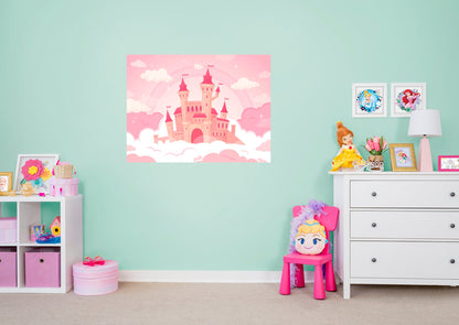 Nursery Princess:  Castle Part 5 Mural        -   Removable Wall   Adhesive Decal