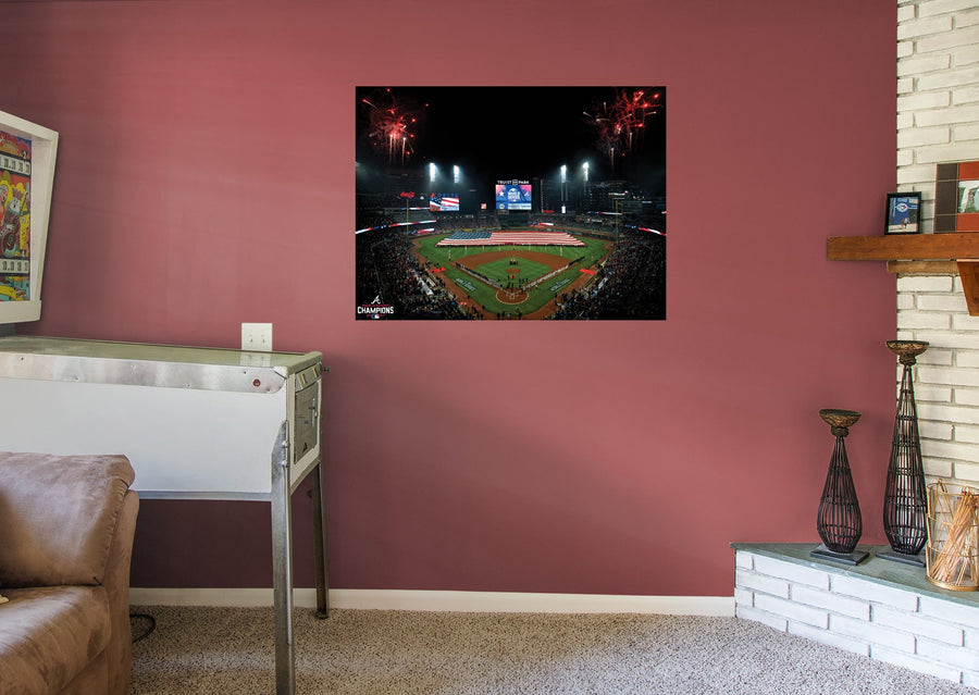 Truist Park 2021 World Series - Stadium Poster - Peel & Stick Poster - Official MLB - Atlanta Braves - Reusable Vinyl Wall Decal