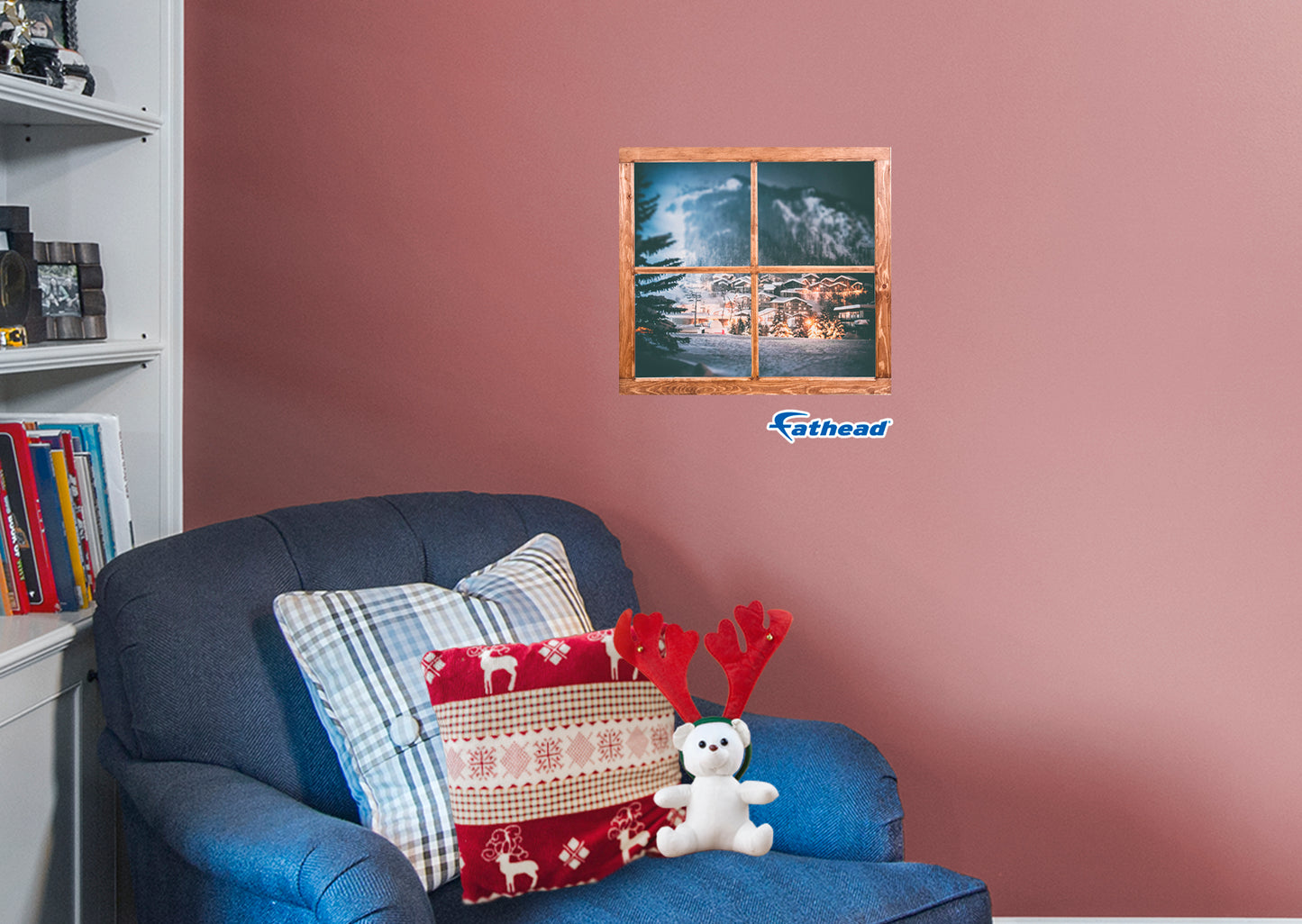 Christmas:  Small City Instant Windows        -   Removable     Adhesive Decal