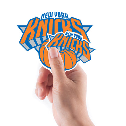 Sheet of 5 -New York Knicks:  2021 Logos Mini        - Officially Licensed NBA Removable Wall   Adhesive Decal