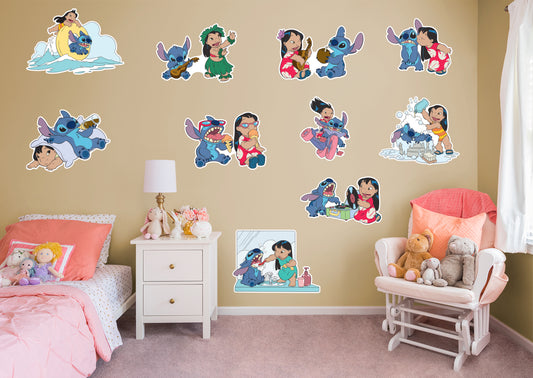 Lilo & Stitch: Lilo and Stitch Friends Collection        - Officially Licensed Disney Removable     Adhesive Decal