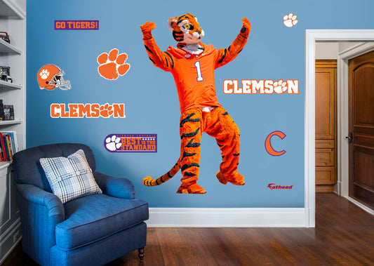 Clemson Tigers: The Tiger 2021 Mascot        - Officially Licensed NCAA Removable Wall   Adhesive Decal