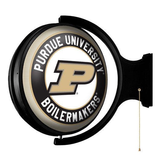 Purdue Boilermakers: Original Round Rotating Lighted Wall Sign - The Fan-Brand