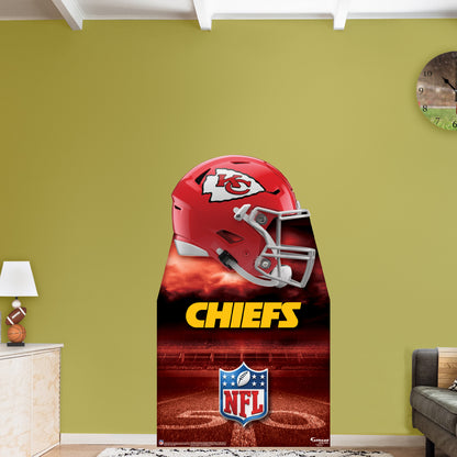 Kansas City Chiefs:   Helmet  Life-Size   Foam Core Cutout  - Officially Licensed NFL    Stand Out