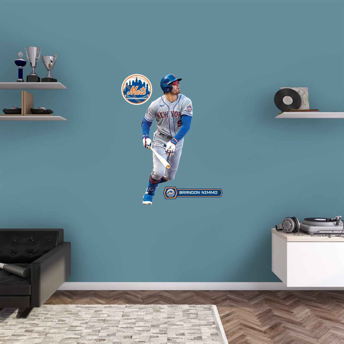 New York Mets: Brandon Nimmo         - Officially Licensed MLB Removable     Adhesive Decal