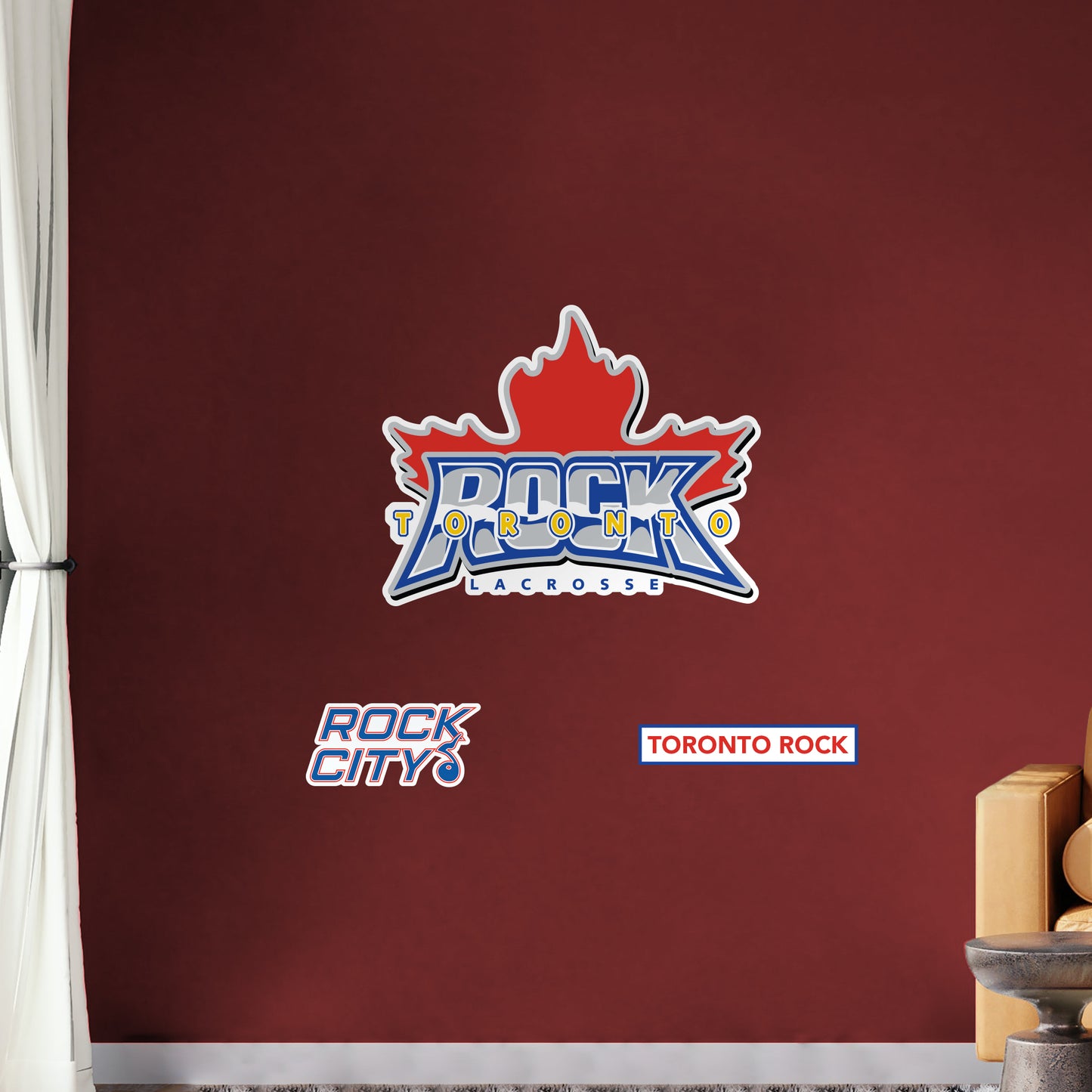 Toronto Rock:   Logo        - Officially Licensed NLL Removable     Adhesive Decal