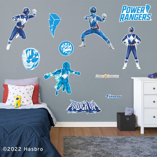 Power Rangers: Blue Ranger Collection - Officially Licensed Hasbro Removable Adhesive Decal
