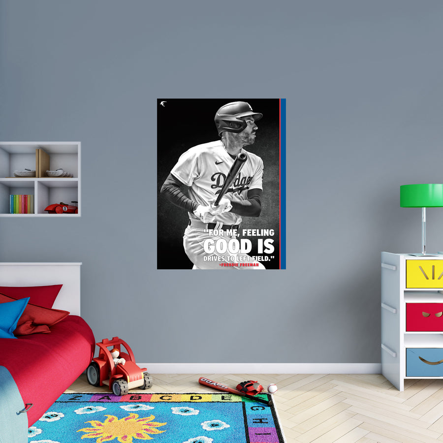 Freddie Freeman - Inspirational - Peel & Stick Poster - Official MLB - Los Angeles Dodgers - Reusable Vinyl Wall Decal