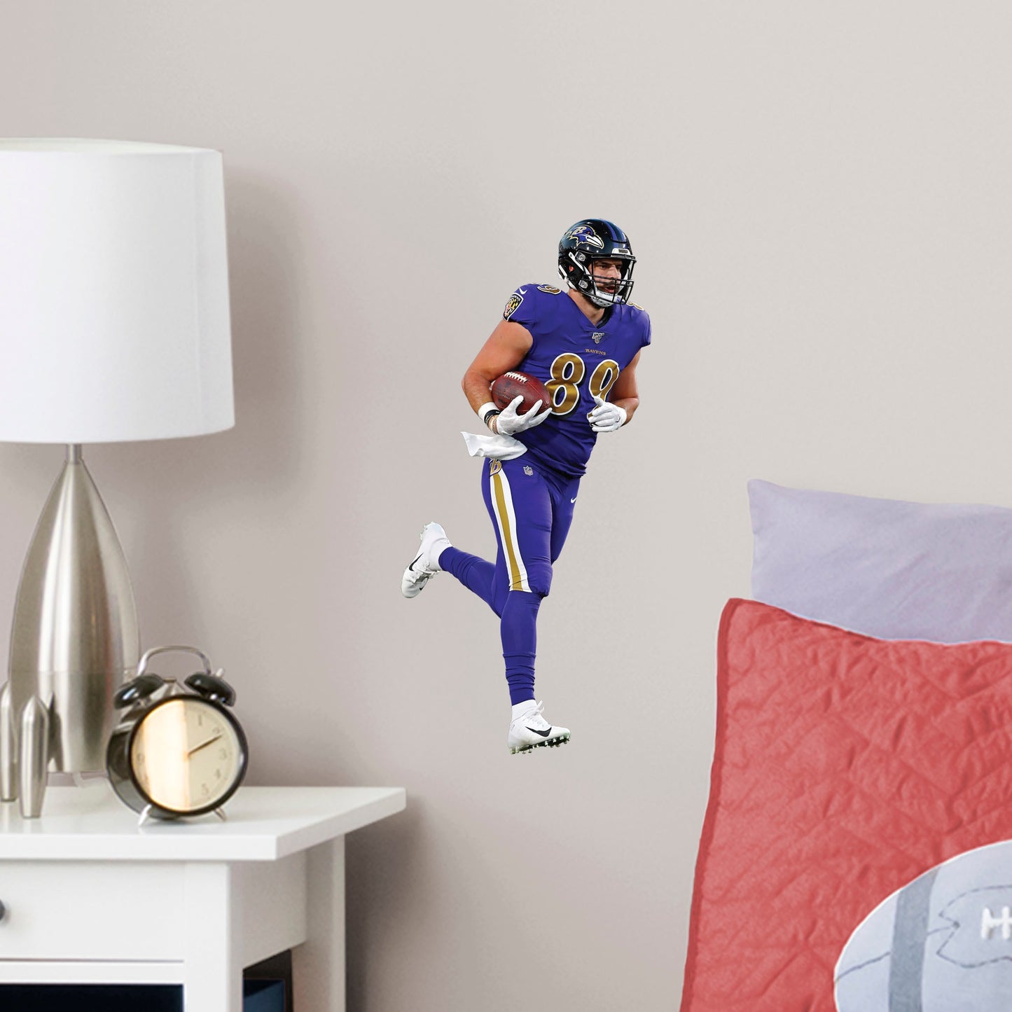 Large Athlete + 2 Decals (8"W x 17"H) Bring the action of the NFL into your home with a wall decal of Mark Andrews! High quality, durable, and tear resistant, you'll be able to stick and move it as many times as you want to create the ultimate football experience in any room!