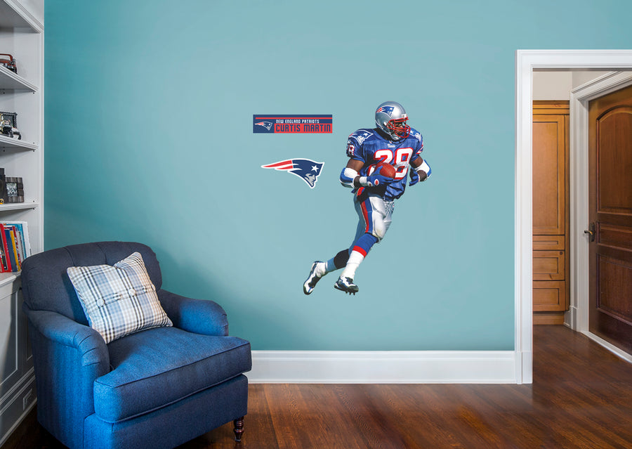 Curtis Martin - RealBig Legend Collection - Official NFL - New England Patriots - Reusable Vinyl Wall Decals