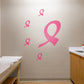 X-Large Breast Cancer Ribbon  + 4 Decals (26"W x 31"H)