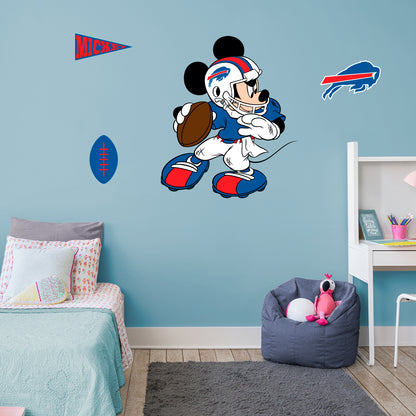 Buffalo Bills: Mickey Mouse         - Officially Licensed NFL Removable     Adhesive Decal