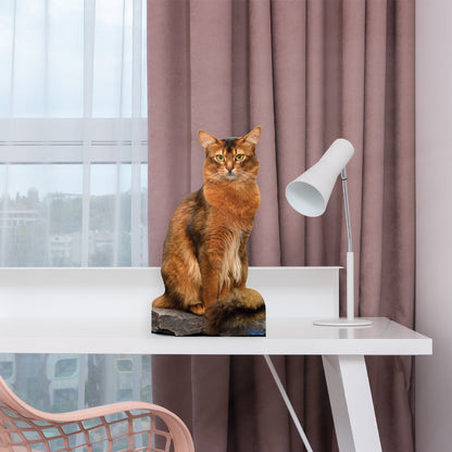 Animals:  Somali Cat  Mini   Cardstock Cutout  -      Stand Out