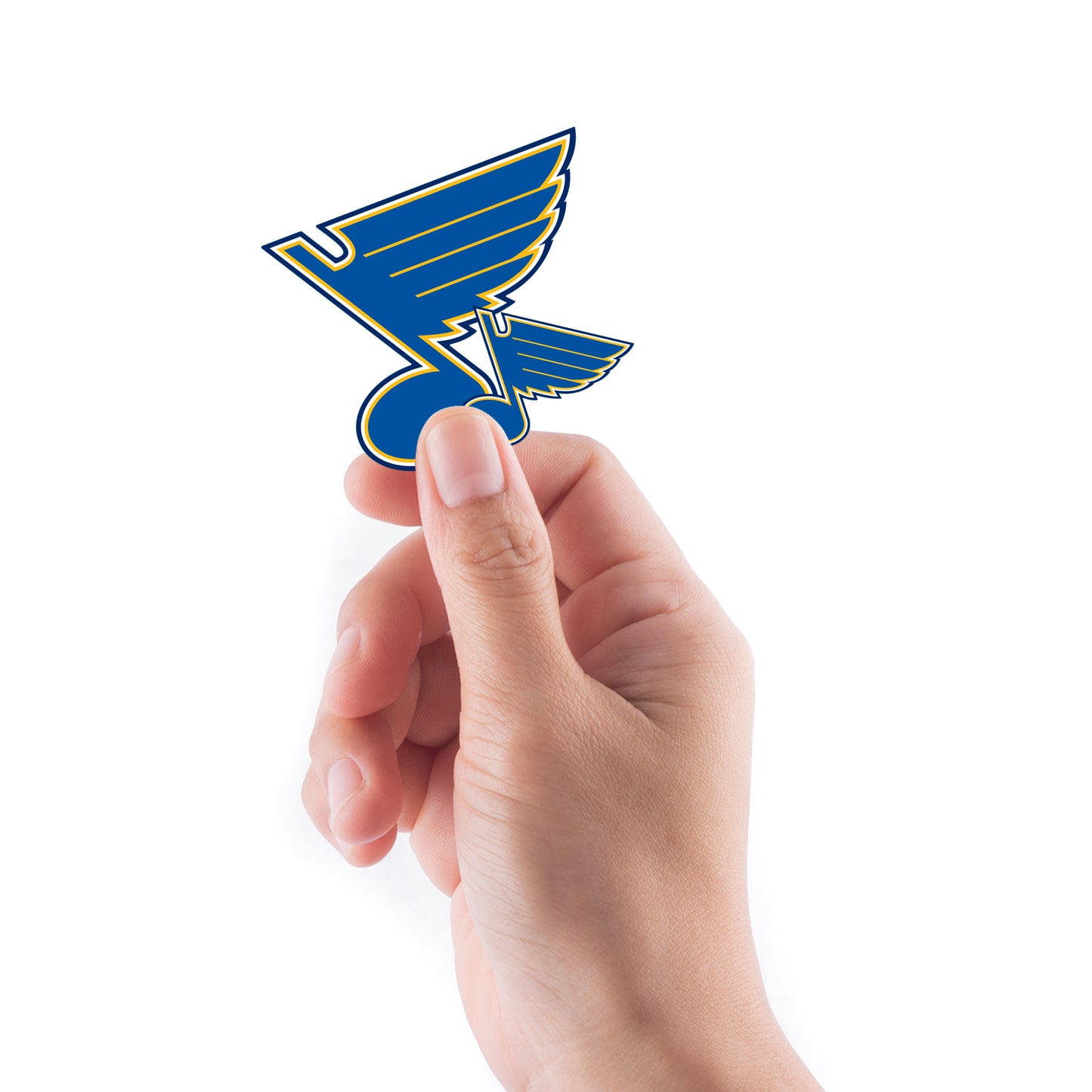 Sheet of 5 -St. Louis Blues:  2021 Logo Minis        - Officially Licensed NHL Removable    Adhesive Decal