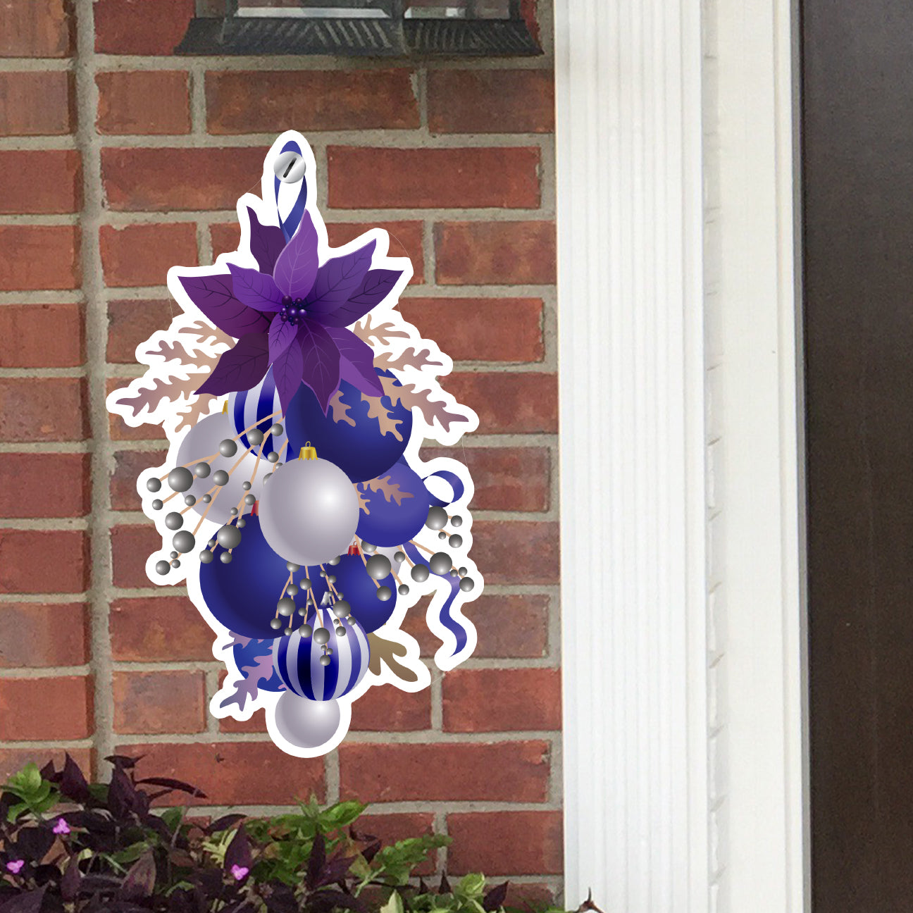 Christmas: Vertical Purple Flower - Outdoor Graphic