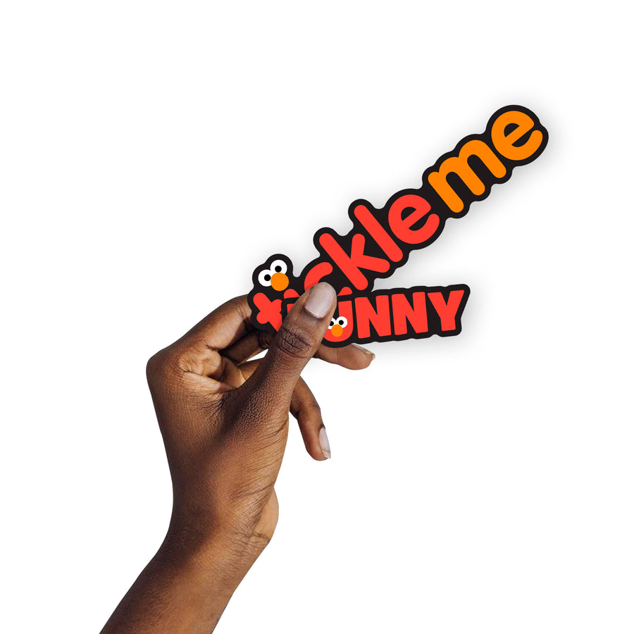 Elmo - 5 Tickle Me Typography Minis (Mixed Sizes) - Official Sesame Street - Sesame Street - Reusable Vinyl Decals