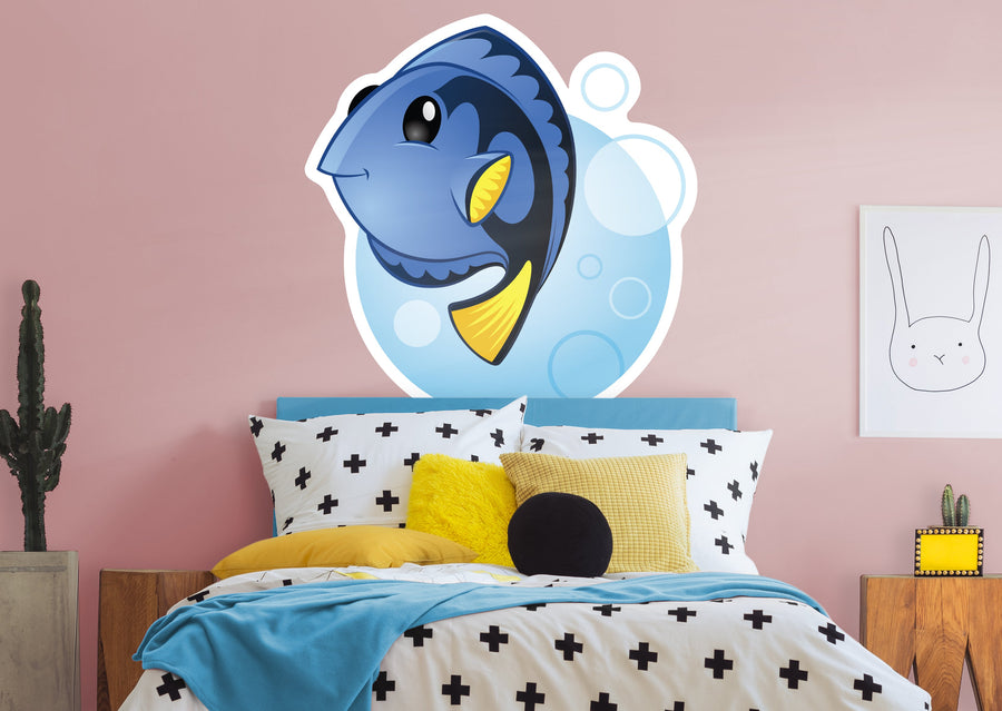 Nursery:  Blue Fish Icon        -   Removable Wall   Adhesive Decal