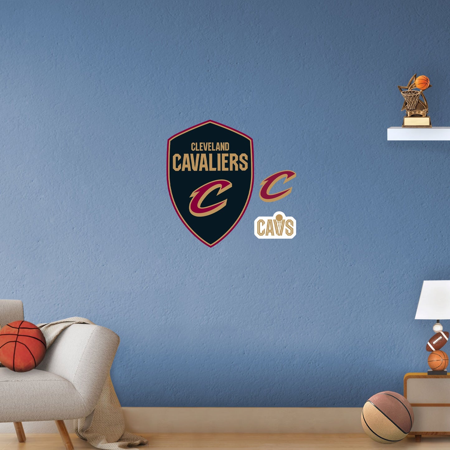 Cleveland Cavaliers: Shield Logo - Officially Licensed NBA Removable Adhesive Decal