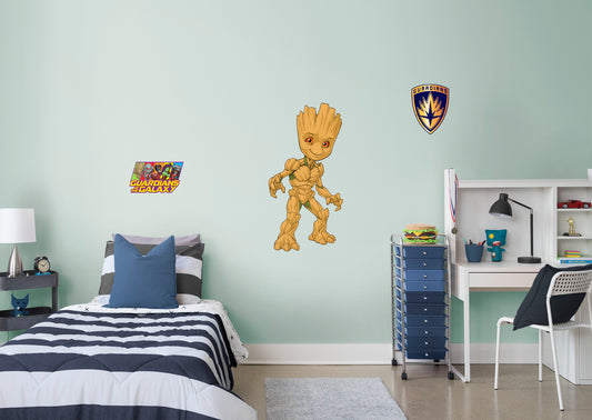 Guardians of the Galaxy Baby Groot RealBig        - Officially Licensed Marvel Removable Wall   Adhesive Decal