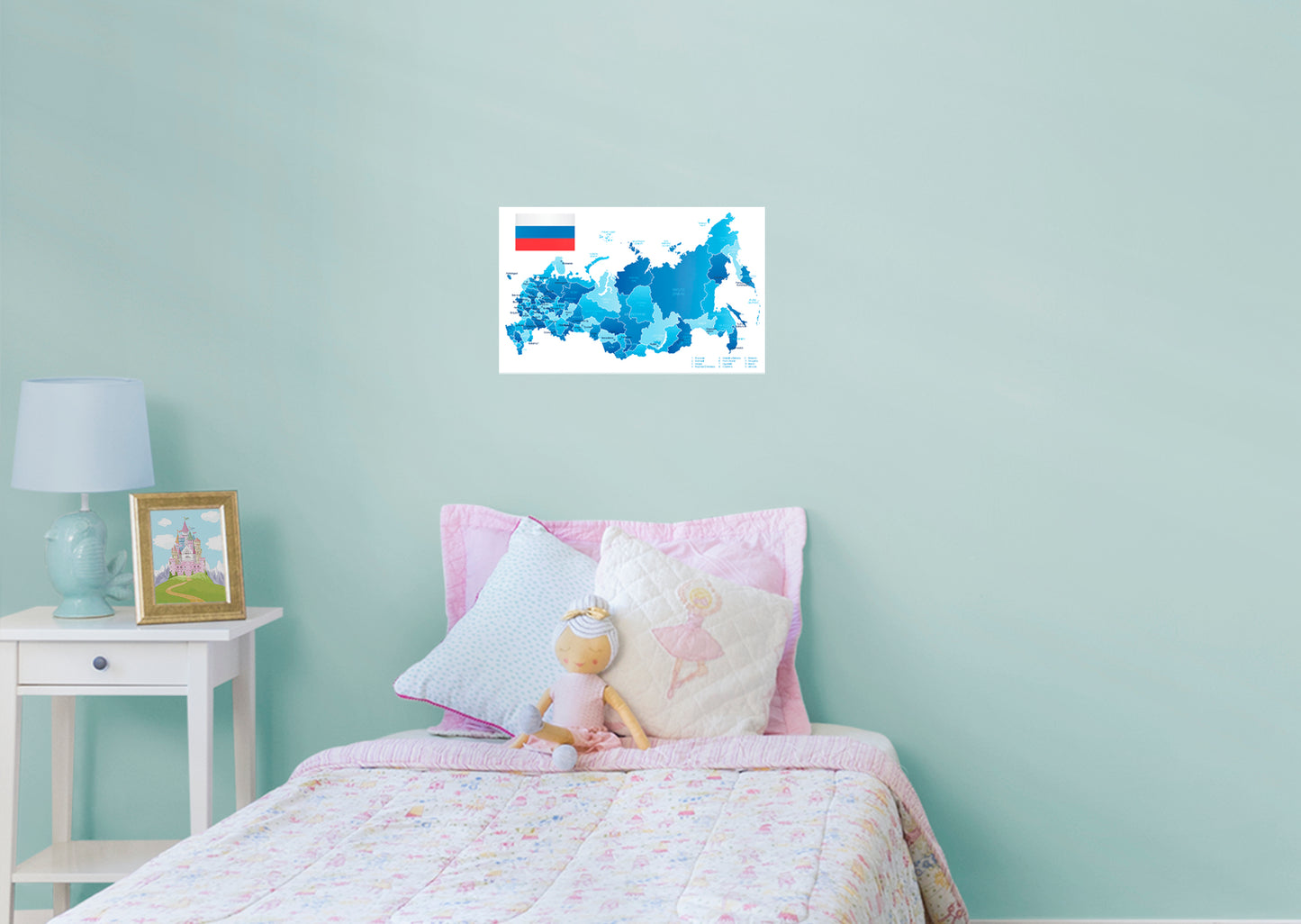 Maps of Asia: Russia Mural        -   Removable Wall   Adhesive Decal