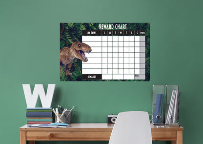 Jurassic Park: T Rex Reward Chart Dry Erase - Officially Licensed NBC Universal Removable Adhesive Decal